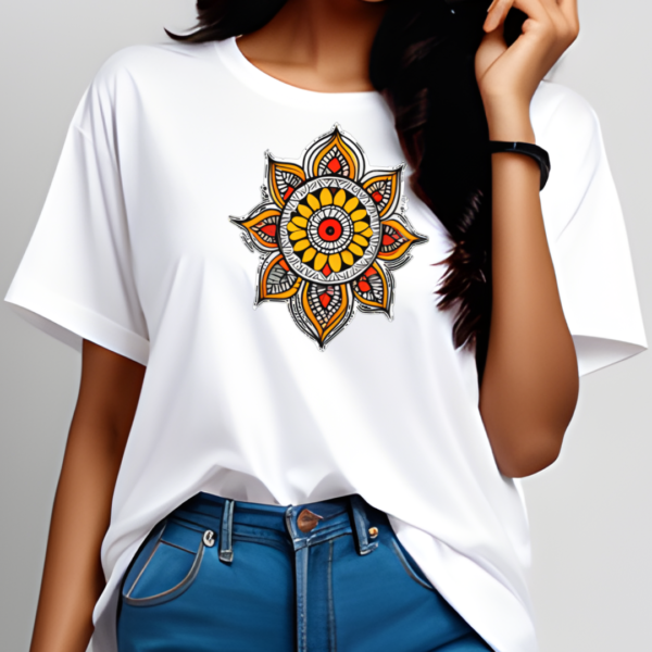 madhubani art inspired oversized t-shirt